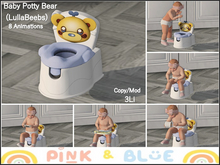 Baby Potty Bear(LullaBeebs){Pink&Blue}