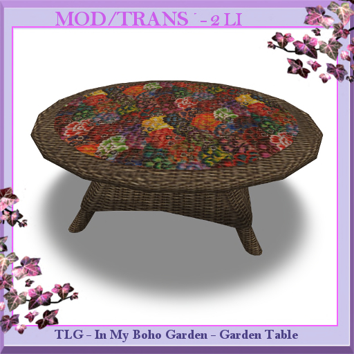 TLG - In My Boho Garden - Garden Table Boxed