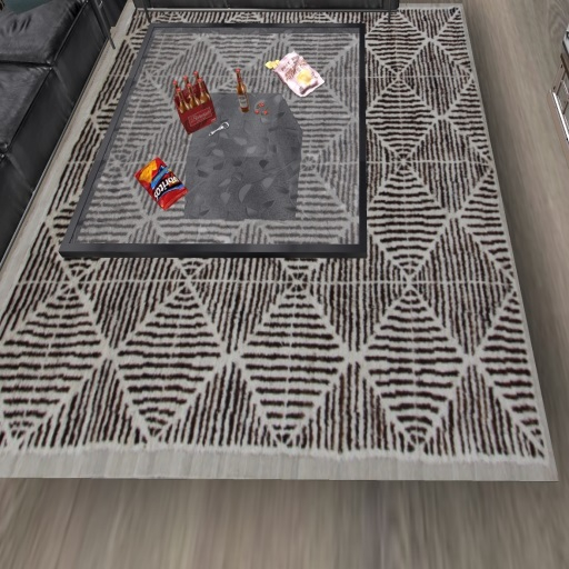 Black Diamond/Zebra Print Rug Boxed (ADD/WEAR)