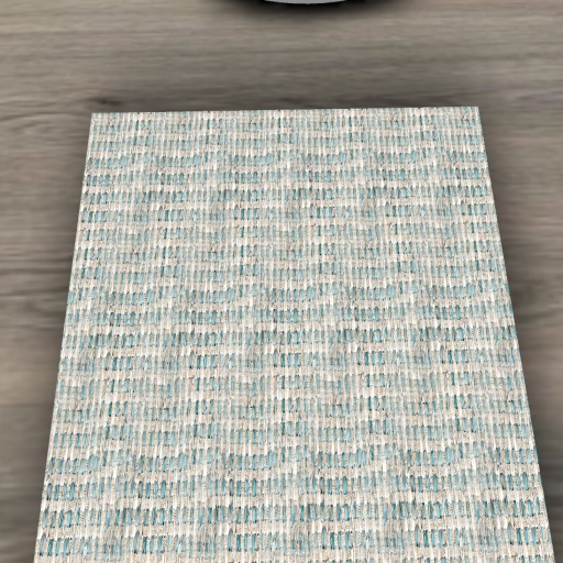 Aqua & Wicker Rag Rug Boxed (ADD/WEAR)