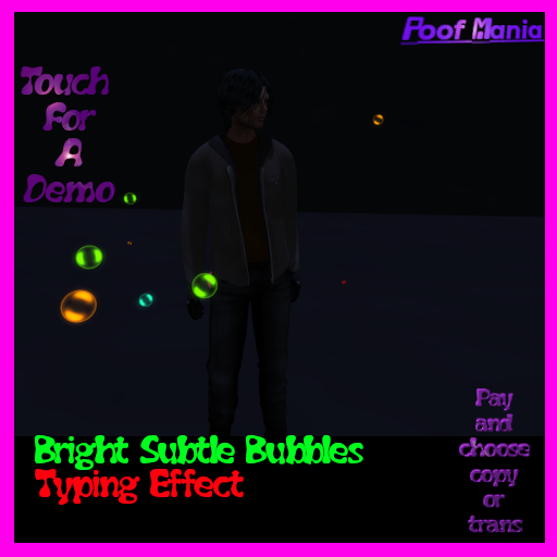 Bright Subtle Bubbles Typing Effect