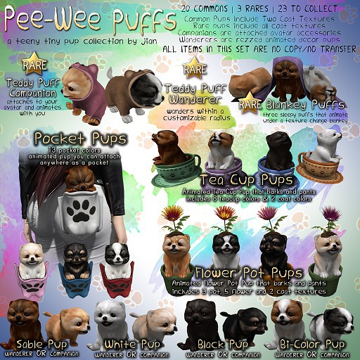 JIAN PeeWee Puffs :: Tea Cup Sable