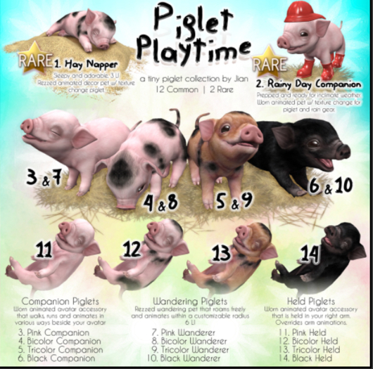 JIAN Playtime Piglets 12. Bicolor Held BOX