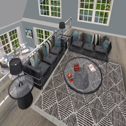 Black Metal & Glass Round Table Set Boxed (ADD/WEAR)