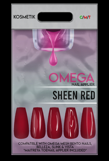 KOSMETIK Nail Applier // Sheen Red OMEGA