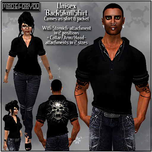UnisexBackSkullShirt/MadeForYou