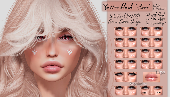 .:Bad Rabbit:. Love Tattoo Blush