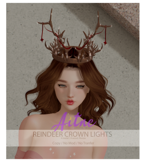 .Aitne. Reindeer Crown lights  - FATPACK
