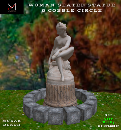MUDAK DEKOR - WOMAN SEATED WITH COBBLE CIRCLE