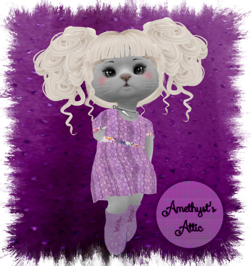 AA-Pleated Purkle Lace Tea Dress-Dinkies