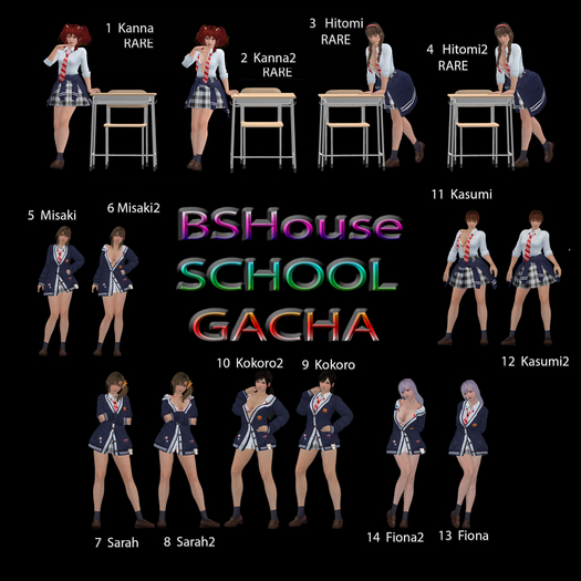 BSHOUSE SChool Gacha FULL SET +RARE(14pcs)