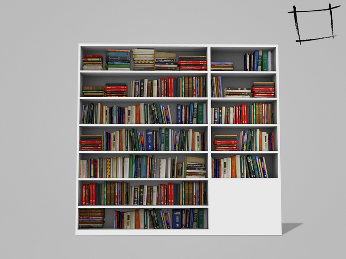 Second Life Marketplace - Full Perm White Book Shelves With Books