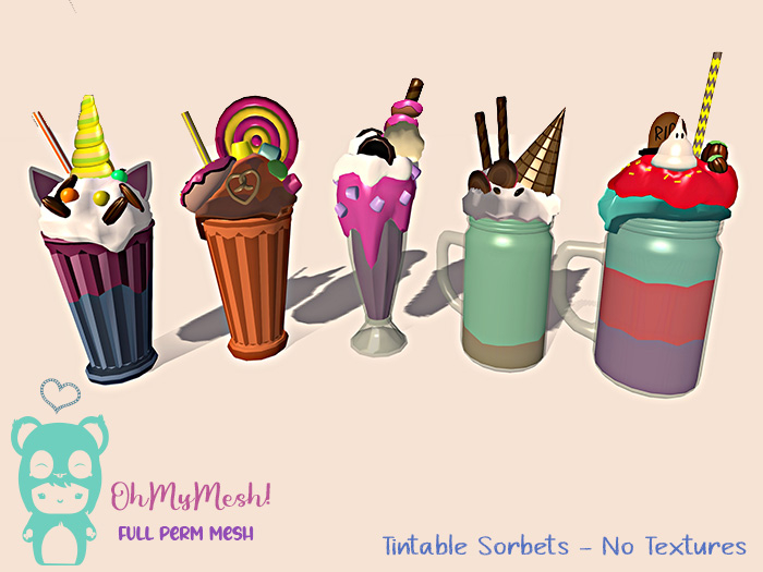 OhMyMesh! Tintable Sorbets Pack - Full Perm Mesh