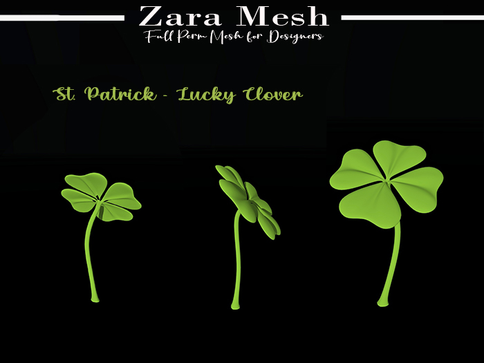 ZM - St Patrick - Lucky Clover - FULL PERM MESH