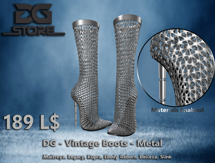 DG - Vintage Boots - Metal- Box
