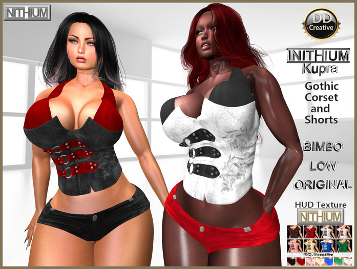 ☾ⅅⅅ☽ ◉ [INITHIUM] Kupra Gothic Corset and Shorts ◉