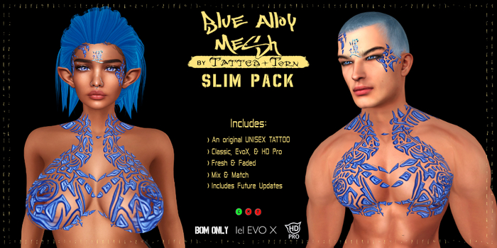 T+T Blue Alloy Mesh AviArt DEMO SlimPack