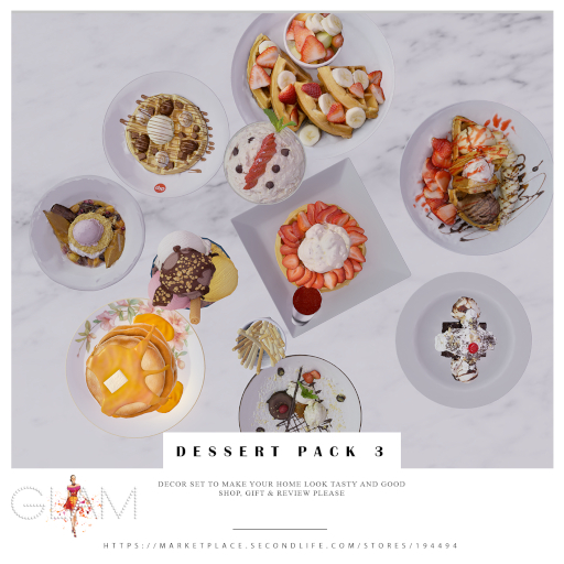 ***-Glam- Dessert Pack 3 (Decor Set)***