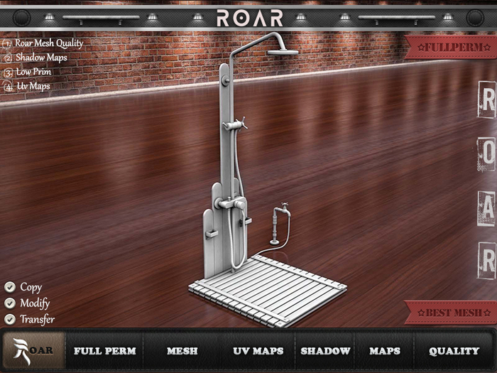 {::ROAR::} Fullperm Showerpipe End Bath #2143