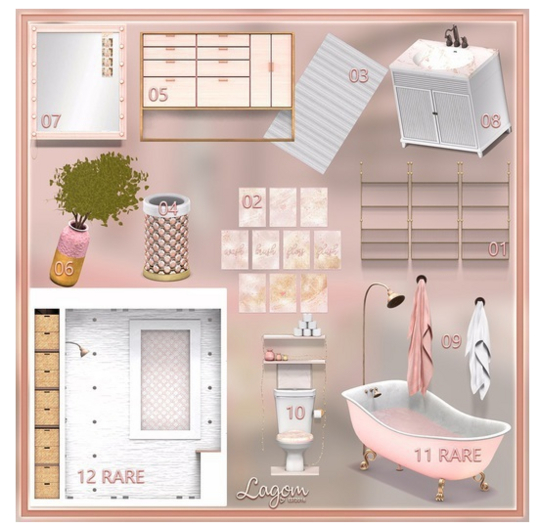 LAGOM - Sweetheart Bathroom Gacha Full Set With RARES