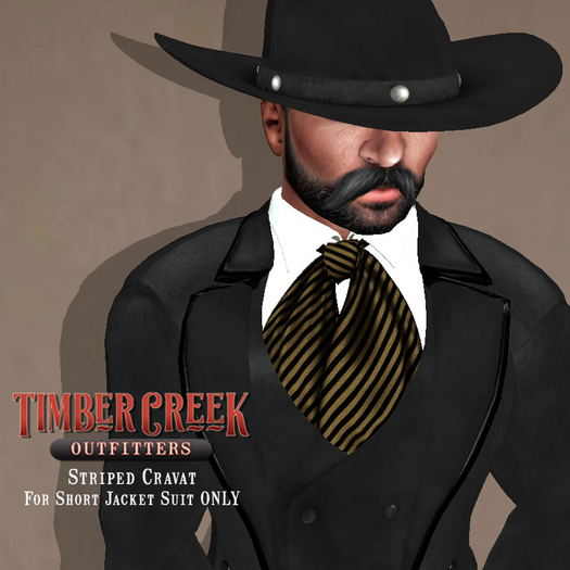 [Timber Creek] Shirt & Cravat-Bronze Stripe