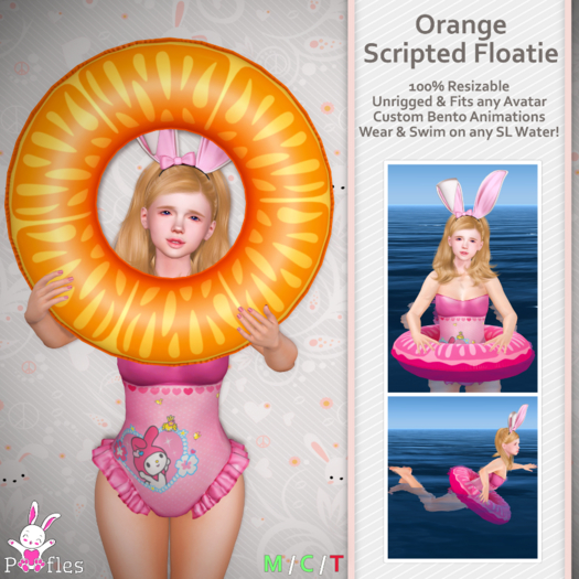 {Poofles} Orange Floatie