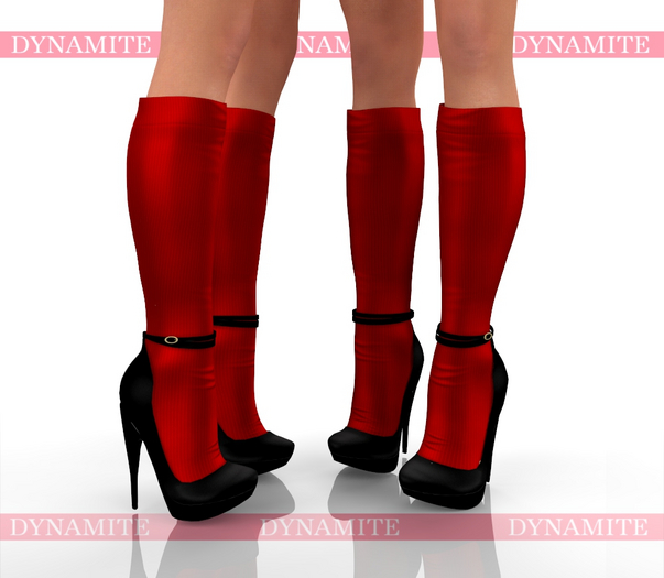 Red Socks Shoes Heels