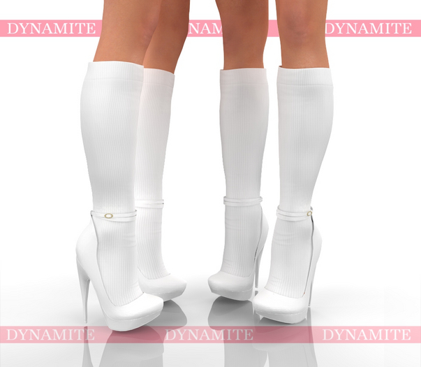 White Socks Shoes Heels