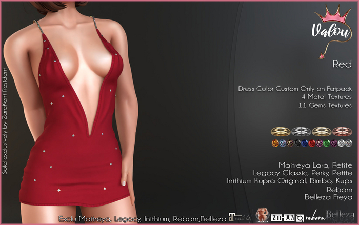 -:ZK:- Valou Dress Red