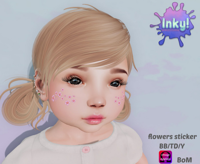 Inky!flowers sticker