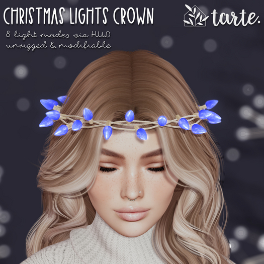 tarte. christmas lights crown (blue)