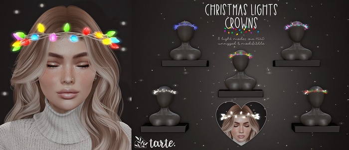 tarte. christmas lights crowns - FULL SET