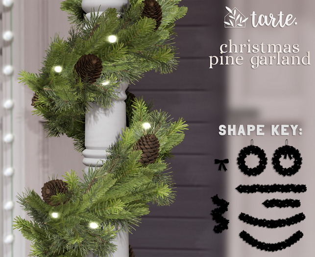 tarte. christmas pine garland (spruce)