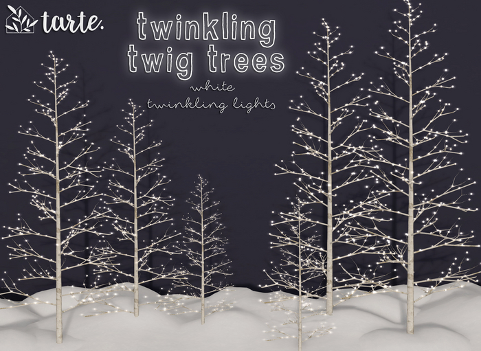 tarte. twinkling twig trees (white)