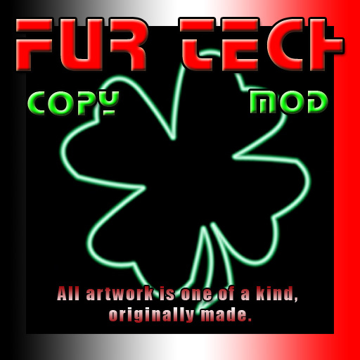 [Fur tech] Four Leaf Clover Neon Art