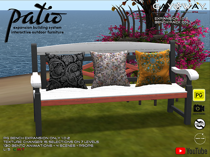 PATIO - GAZEBO 1.0.2 - BENCH PG EXPANSION ONLY