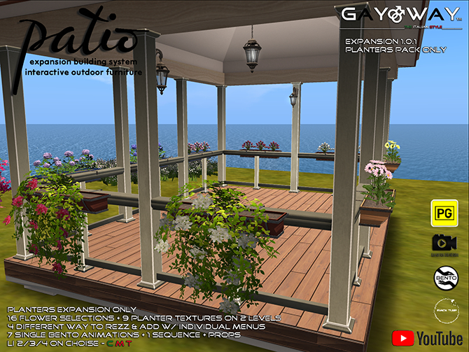PATIO - GAZEBO 1.0.1 PLANTERS EXPANSION ONLY