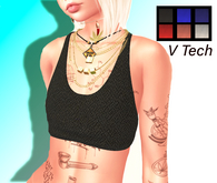 Brutal Crop Tied Six Texture Top - V Tech