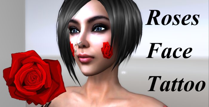 Rose Face Tattoo