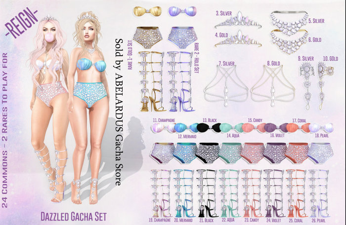 REIGN.- DAZZLED OUTFIT (MAITREYA)- AQUA #14