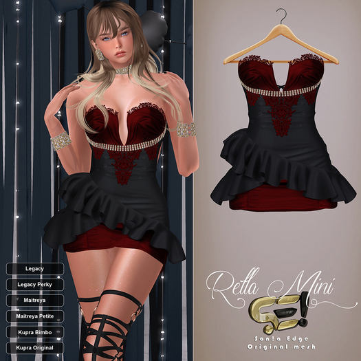 Son!a-Edge Rella Mini dress Red-Jet