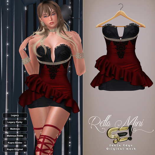 Son!a-Edge Rella Mini dress Jet-Red