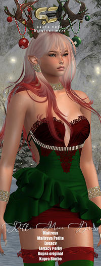 Son!a-Edge Rella Mini dress Elf Red & green