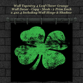 Wall Tapestry 4 Leaf Clover Grunge