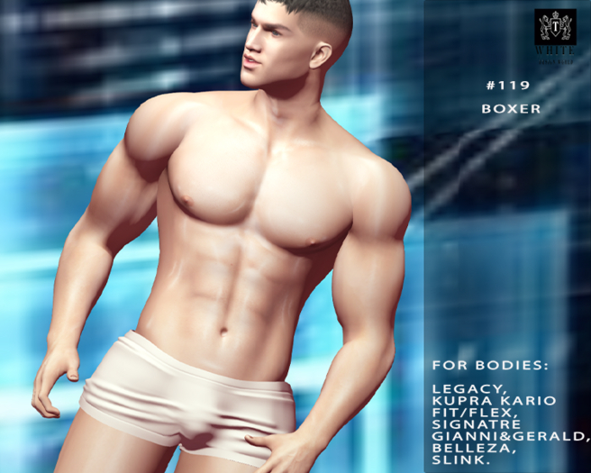#119 BOXER white KARIO/LEGACY/SIGNATRE/BELLEZA/SLINK