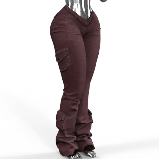 [KONVO] Misaki Cargo Pants - Rust