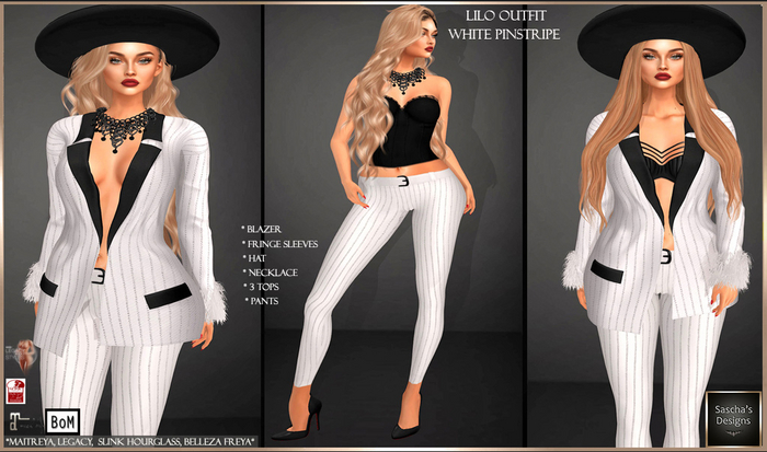 SAS - Lilo White Pinstripe Outfit (MB & BoM)