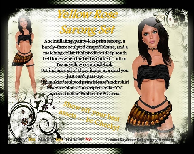 Yellow Rose Sarong Set