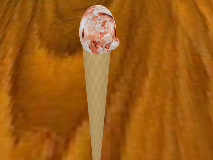 Mama's Kitchen Strawberry Ice Cream Cone