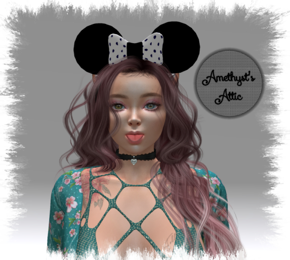 AA-Girly  Mouse Ears with Hud